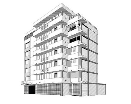 Image representing a drawing of an apartment complex