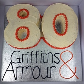 Picture of our 80th birthday cake